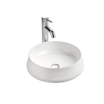 Ceramic round bathroom products above counter sink